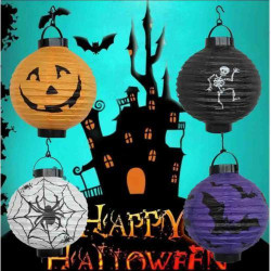 Фонарик Хэллоуин/Halloween, 20см, свет, 4 вида, на батар., комн. 20*20*4см арт: MS4186