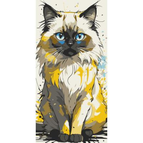 Картина за номерами Тварини. Гарний котик, 40х80см, в термопакеті, ART Craft (11560-AC)