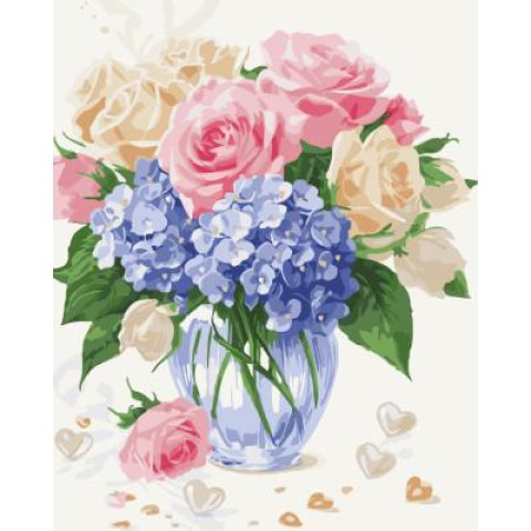 Картина по номерам Цветы. Романтические цветы, 40х50см, в термопакете, ART Craft (13094-AC)