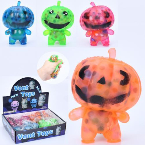 Іграшка антистрес, Halloween монстр, 9см, орбіз, ЦІНА ЗА 1ШТ, 4 кольори, 12шт в дисплеї, 26*20*6,5см, арт: MS3992-2