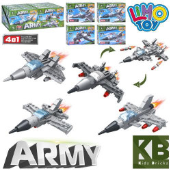 Конструктор военные самолеты LIMO TOY, 4в1, ЦЕНА ЗА 1ШТ, 4видов, арт: KB2008