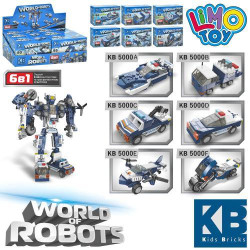 Конструктор LIMO TOY поліція, транспорт, ЦІНА ЗА 1ШТ, 6 видів, арт: KB5000
