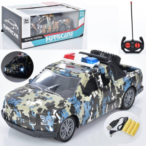 Джип р/у, аккумулятор, USB, 23см, свет, резин.кол, на батар., 2вид 