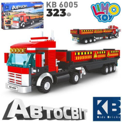 Конструктор LIMO TOY трейлер, 325мм, 323 дет., в корр. 40*25*9см , арт: KB6005