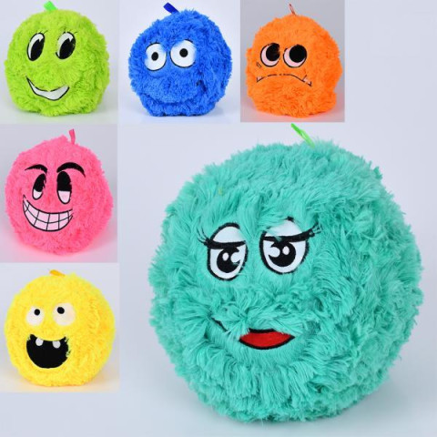 Мягкая игрушка смайл, мяч, 25см, 6 видов, комн. 19*12*3см, ст.: FG240408053A
