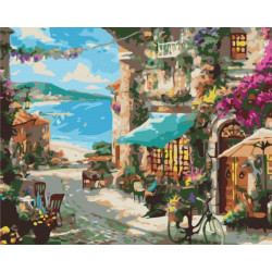 Картина по номерам Города. Улица Приморского городка, 40х50см, в термопакете, Brushme (BS31563)