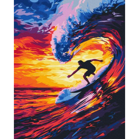 Картина по номерам Люди. Держи волну, 40х50см, в термопакете, Brushme (BS54107)