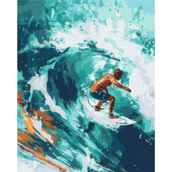 Картина по номерам Люди. Серфер души, 40х50см, в термопакете, Brushme (BS54101)
