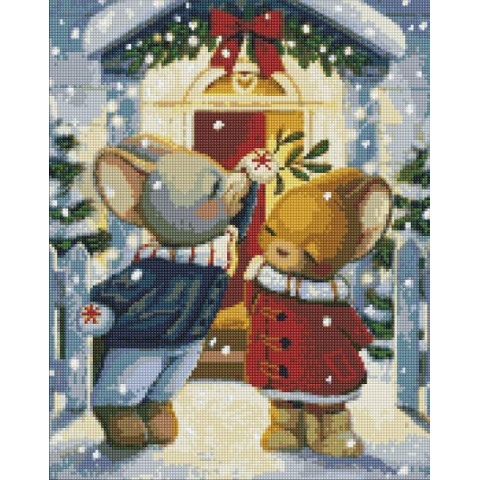 Алмазна мозаїка з АВ стразами 40х50см, в термопакеті, ТМ Ідейка, Україна, арт: AMO7783