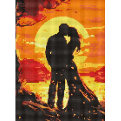 Алмазна мозаїка «Романтика почуттів» з АВ стразами 30х40см, термопакет, ТМ Ідейка, Україна, арт: AMO7987