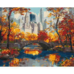 Картина за номерами Міста. Золотий парк, 40х50см, в термопакеті, Идейка (KHO3656)