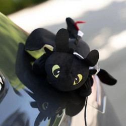 Чорний дракон із кріпленням-замком 35см, арт: Q04