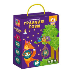 Игра настольная развлекательная "Игривые совы. Вижу слово!", ТМ Vladi Toys, Украина, арт: VT8033-08