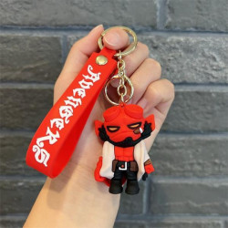 Брелок "Хелбой", "Hellboy", силиконовый, с карабином, арт: B62