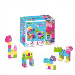 Конструктор "Big Blocks" 26 элементов, в кор. 29*25см, ТМ Wader, арт: 41590