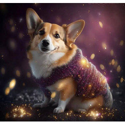 Алмазна мозаїка "Посмішка корги", 30*40см, ТМ Dreamtoys, арт: S20016