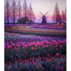 Алмазна мозаїка "Тюльпани на заході сонця", 30*40см, ТМ Dreamtoys, арт: S20044