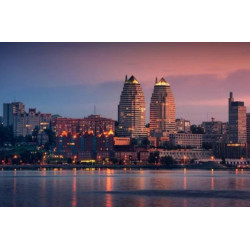 Алмазна мозаїка "Нічний город на березі річки", без підрамника, ТМ Dreamtoys, арт: S30010