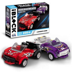 Конструктор Kids hits IBLOCK JUNIOR МЕГАКАРИ 208дет., в кор. 24*6*16см арт: KH52/003