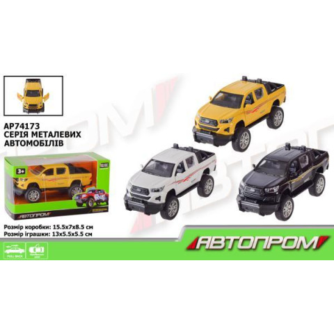 Машина АВТОПРОМ 1:32, 3 цвета, откр.дверь, в кор. 15*8,5*6,8см арт: AP74173