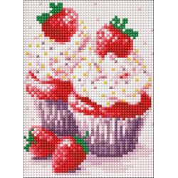 Алмазна мозаїка для дітей "Апетитний десерт" 15х20см, в термопакеті, ТМ Ідейка, Україна, арт: AMM1041