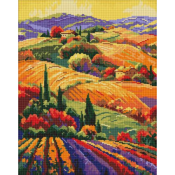 Алмазная мозаика "Красочный пейзаж" 40х50см в термопакете ТМ Идейка, Украина, арт: AMO8074