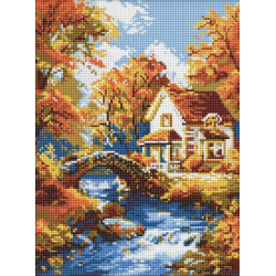 Алмазна мозаїка "Затишок у природі" 30х40см, в термопакеті, ТМ Ідейка, Україна, арт: AMO8080