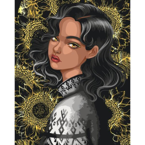 Картина за номерами Люди. Незрівнянна, з фарбами металік, 40х50см, в термопакеті, ART Craft (10134-AC)