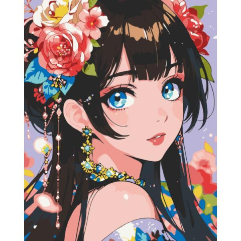 Картина по номерам Люди. Голубоглазый цветок, 40х80см, в термопакете, ART Craft (16103-AC)