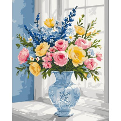 Картина по номерам Натюрморты. Цветы на подоконнике, 40х50см, в термопакете, ART Craft (13130-AC)