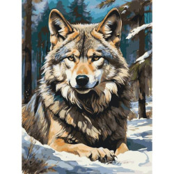 Картина за номерами Тварини. Вовк у лісі, 40х50см, в термопакеті, ART Craft (11575-AC)