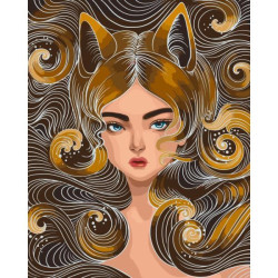 Картина по номерам Люди. Загадочная лисичка, 40х50см, в термопакете, ART Craft (10101-AC)