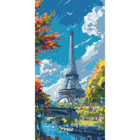 Картина по номерам Пейзаж. Eiffel Tower, 40х80см, в термопакете, ART Craft (11571-AC)