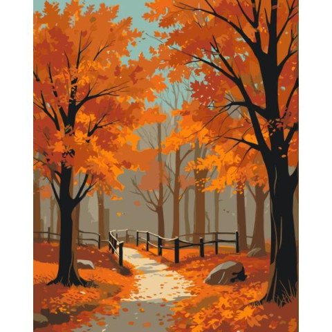 Картина за номерами Пейзаж. Осінній ліс, 40х50см, в термопакеті, ART Craft (11055-AC)