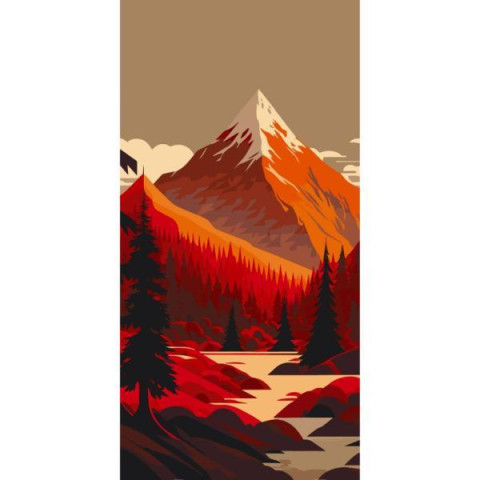 Картина по номерам Пейзаж. Перед сумерками, 40х80см, в термопакете, ART Craft (11024-AC)