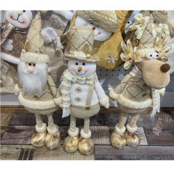 Фигура новогодняя "Санта и команда. Снеговик, Олень" 50см , арт: R96530