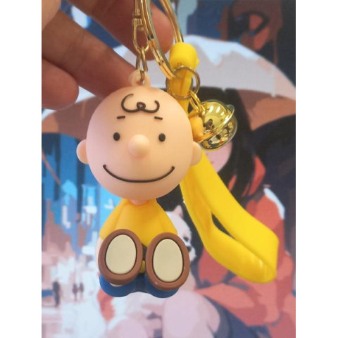 Брелок Мальчик Snoopy силиконовый, с карабином, арт: B178