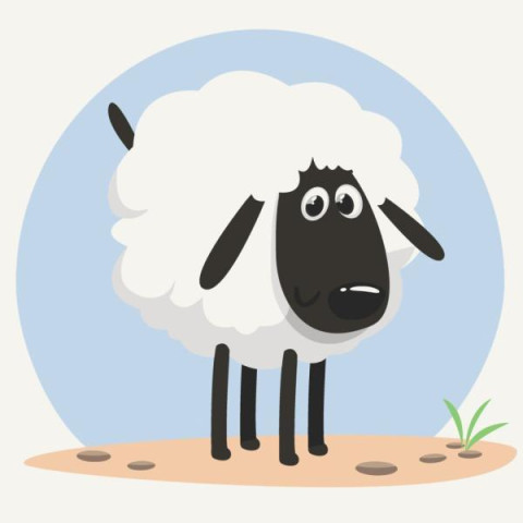 Картина за номерами Дитячі сюжети. Овечка, 30х30см, в термопакеті, ART Craft (15032-AC)