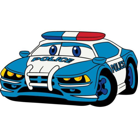 Картина за номерами Дитячі сюжети. Поліцейська машинка, 25х30см, в термопакеті, ART Craft (15072-AC)