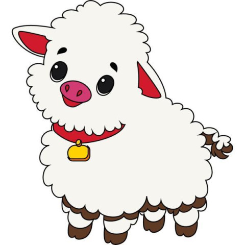 Картина за номерами Дитячі сюжети. Ягня, 25х30см, в термопакеті, ART Craft (15109-AC)