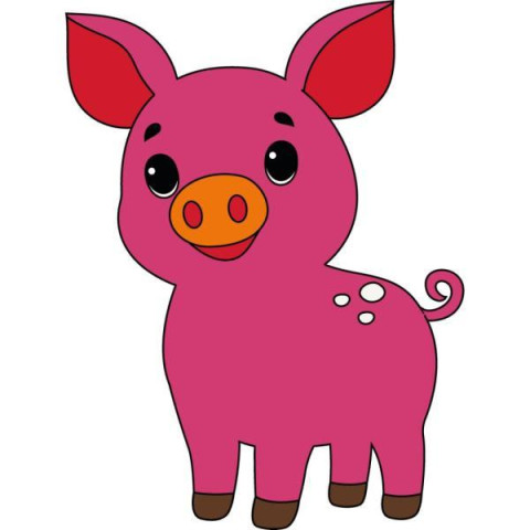 Картина за номерами Дитячі сюжети. Порося, 25х30см, в термопакеті, ART Craft (15110-AC)