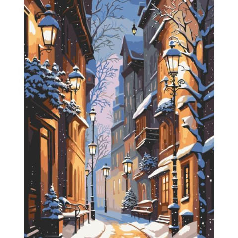 Картина за номерами Міста. Зимове місто, 40х50см, в термопакеті, ART Craft (11050-AC)