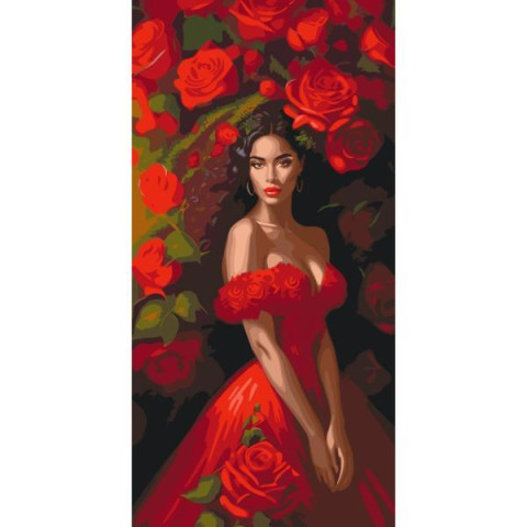 Картина за номерами Люди. Спокуса в червоному, 40х80см, в термопакеті, ART Craft (10145-AC)