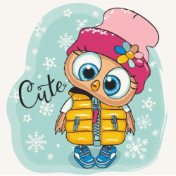 Картина за номерами Дитячі сюжети. Милий совеня, 30х30см, в термопакеті, ART Craft (15557-AC)