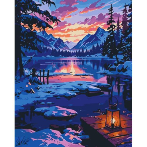 Картина за номерами Пейзаж. Зимовий пейзаж, 40х50см, в термопакеті, ART Craft (11056-AC)