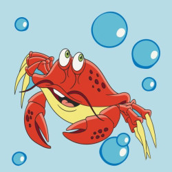 Картина за номерами Дитячі сюжети. Краб, 30х30см, в термопакеті, ART Craft (15098-AC)