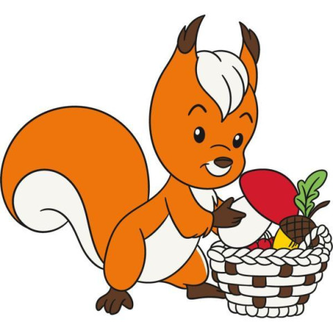 Картина за номерами Дитячі сюжети. Білочка, 25х30см, в термопакеті, ART Craft (15079-AC)