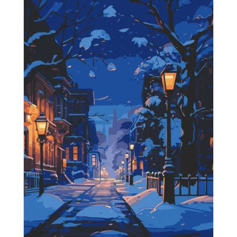 Картина по номерам Пейзаж. Зимняя ночь, 40х50см, в термопакете, ART Craft (11051-AC)