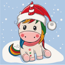 Картина по номерам Детские сюжеты. Единорожка в шляпе, 30х30см, в термопакете, ART Craft (15555-AC)