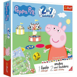 Настольная игра "Лудо" и "Змеи с лестницами" "Веселый поросенок", в кор. 25*25*6, ТМ Trefl, Польша, арт: 02067